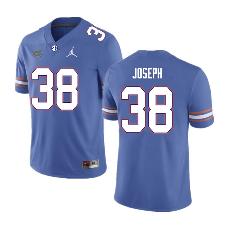 Men's NCAA Florida Gators Carlson Joseph #38 Stitched Authentic Nike Royal College Football Jersey YHN3265AW